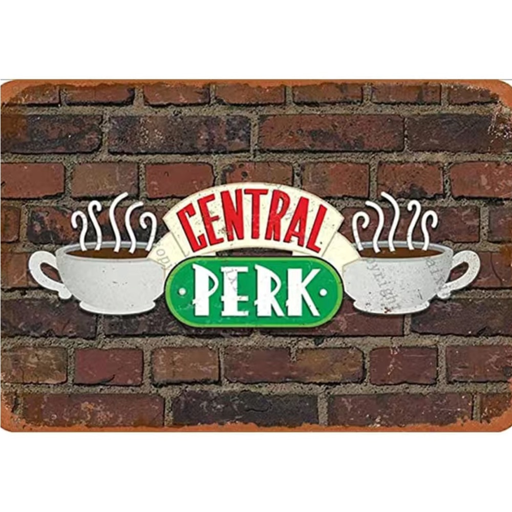 Central Perk FRIENDS Metal Sign - Nearly 8x12inch Guage Steel - Picture 1 of 7